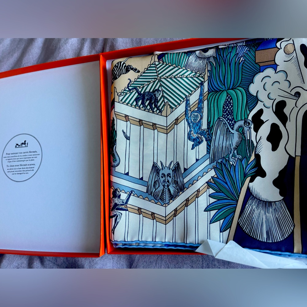 Hermes silk scarf.